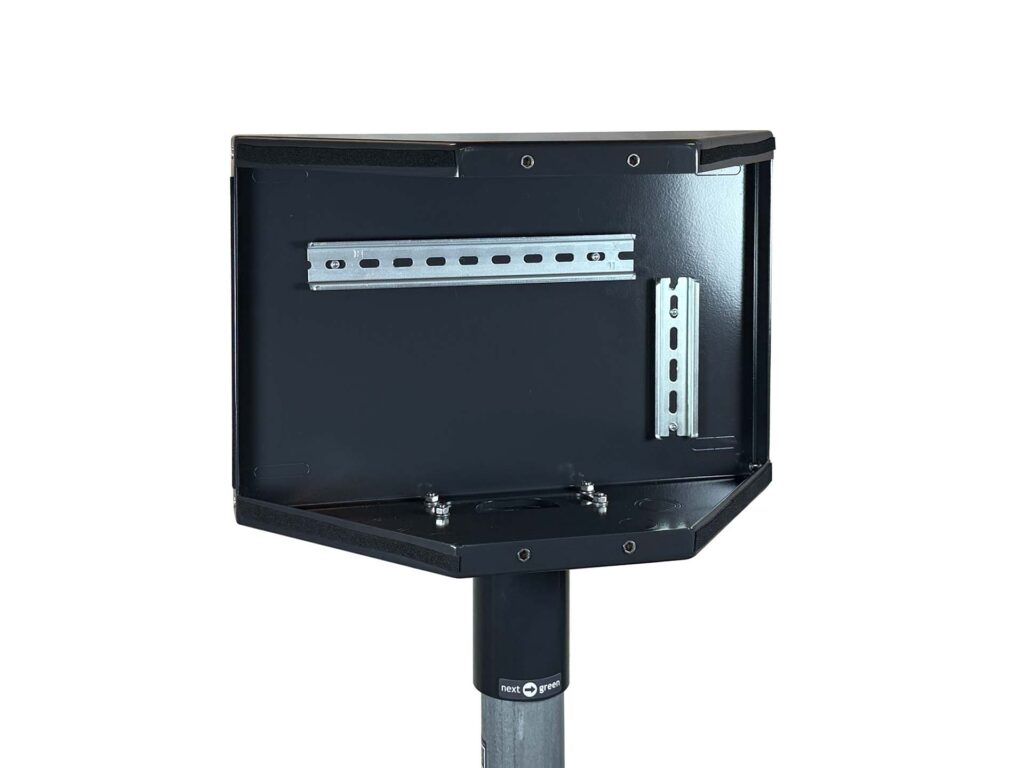Polebox 360 Multi för dubbelmontage av laddboxar på 60 mm stolprör, Piedestal Dynamic eller vägg