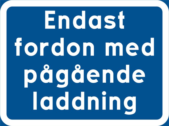 Skylt Pågående laddning 400x300