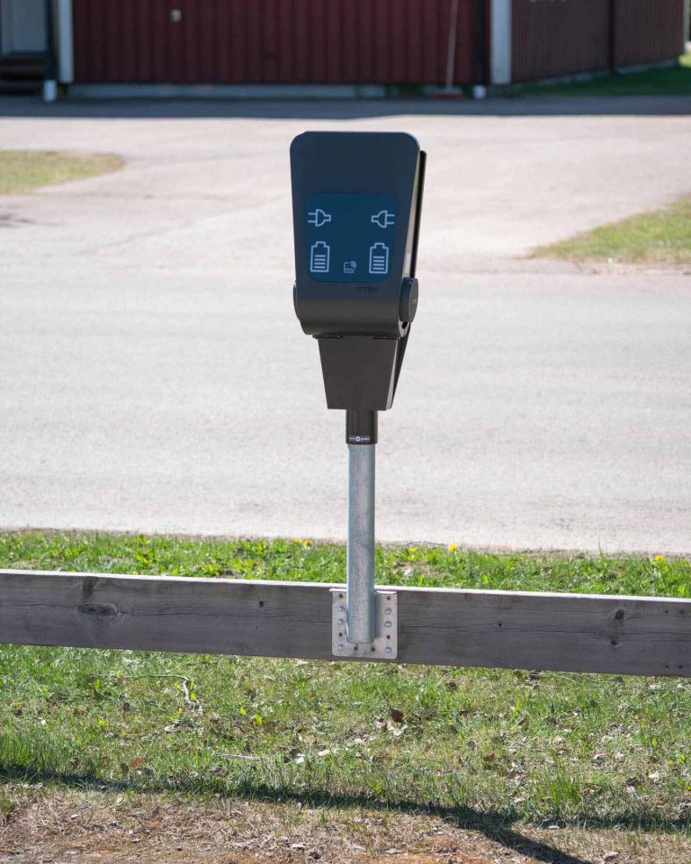 Poleplate 270 CC till CTEK Chargestorm samt Rörfäste Plank- och fasad 60-540