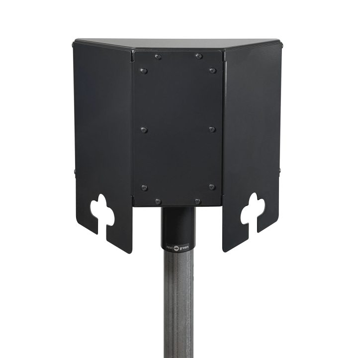 Polebox 360 Multi för dubbelmontage av laddboxar på 60 mm stolprör, Piedestal Dynamic eller vägg