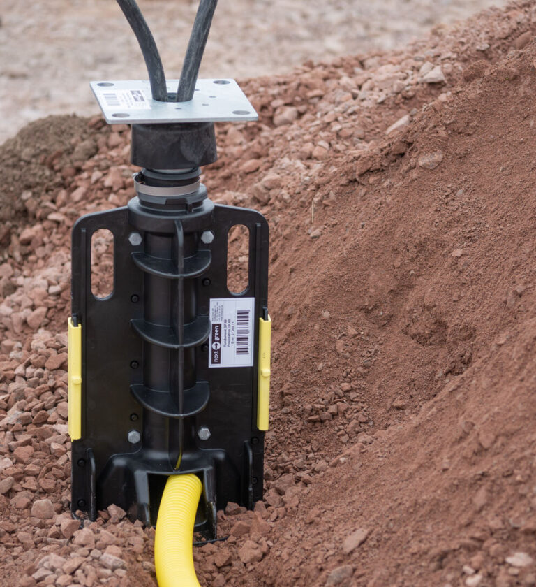 Markfäste GP60-160 Combo i fundament GP60 för laddboxstolpe Next Green Piedestal Next Pole